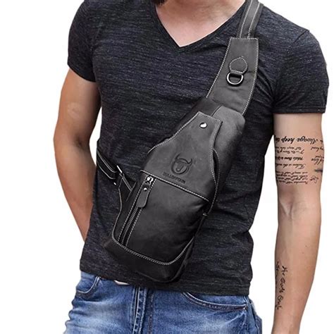 prada men's leather sling bag|business shoulder bags for men.